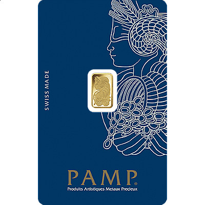 PAMP 1 Gram Gold Bar - Front