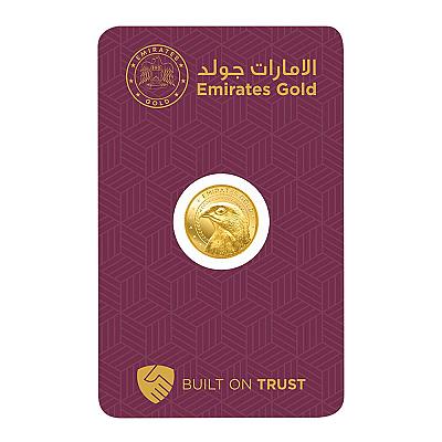 Emirates 5 Gram Falcon Gold Coin front