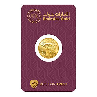 Emirates 10 Gram Falcon Gold Coin front