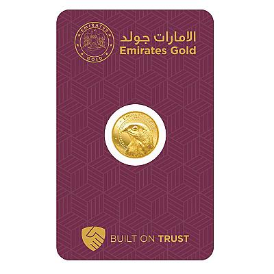 Emirates 2.5 Gram Falcon Gold Coin front