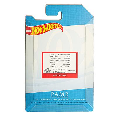 PAMP Suisse Hot Wheels™ - 24/Seven™ 1oz Silver Collector Coin