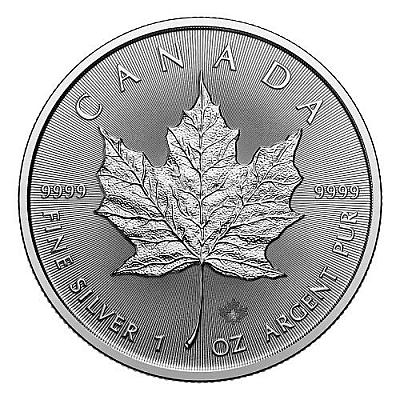 2014 1oz Canadian Maple Silver Coin front