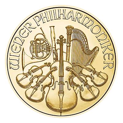 2025 1 oz Vienna Philharmonic Gold Coin (Austria) back