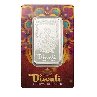 PAMP Diwali Lakshmi 1 Ounce Silver Bar front