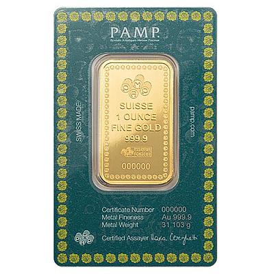 PAMP Diwali Lakshmi 1 Ounce Gold Bar back