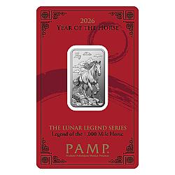 PAMP Lunar Year of The Horse 10 Gram Silver Bar