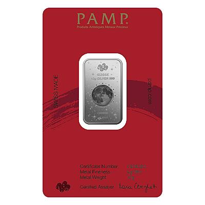 PAMP Lunar Year of The Horse 10 Gram Silver Bar back