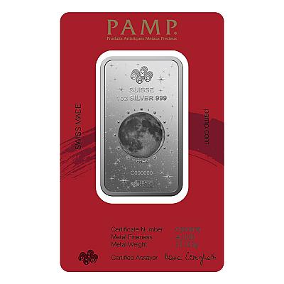 PAMP Lunar Year of The Horse 1 Ounce Silver Bar back
