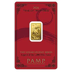 PAMP Lunar Year of The Horse 5 Gram Gold Bar