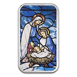 PAMP 1oz Christian Nativity Silver Bar