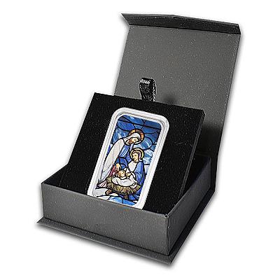 PAMP 1oz Christian Nativity Silver Bar gift box