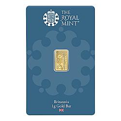 The Royal Mint 1 Gram Britannia Gold Bar (New Design)