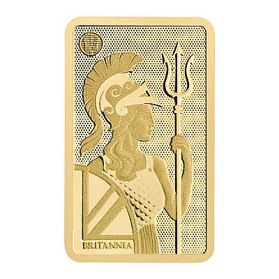 The Royal Mint 1 Gram Britannia Gold bar exc sleeve front