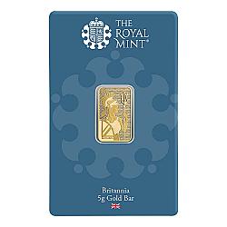 The Royal Mint 5 Gram Britannia Gold Bar (New Design)