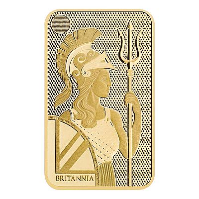The Royal Mint 5 Gram Britannia Gold bar exc sleeve front