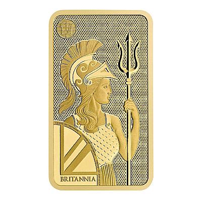 The Royal Mint 10 Gram Britannia Gold bar exc sleeve front