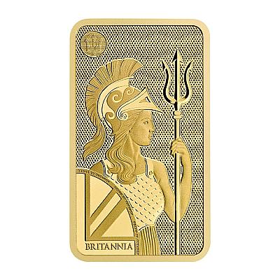 The Royal Mint 20 Gram Britannia Gold Bar exc sleeve front