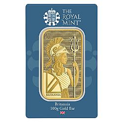 The Royal Mint 100 Gram Britannia Gold Bar (New Design)