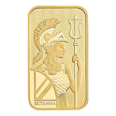 The Royal Mint 100 Gram Britannia Gold Bar exc sleeve front