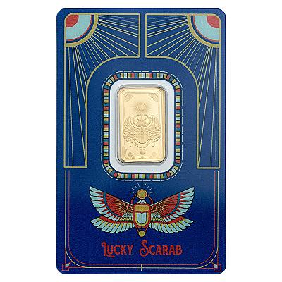 PAMP Lucky Scarab 5g Gold Bar front