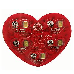 Al Etihad Valentine's Gold Bar Set – 5 x 1g