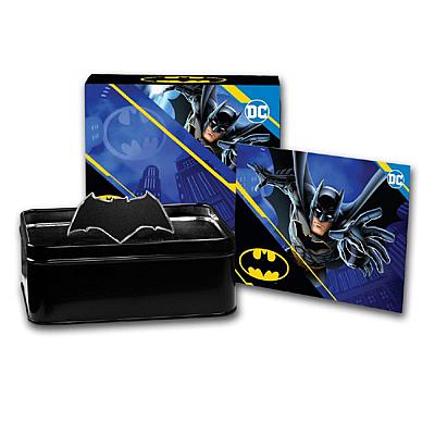 1oz Silver Colorized Coin — Batman Batarang Shaped gift
