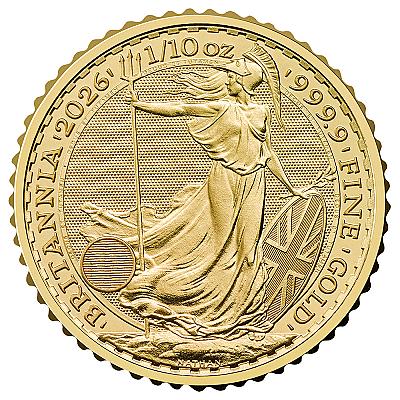 2026 1/10oz Britannia Gold Coin  front