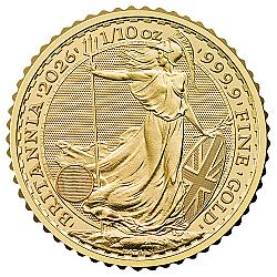 2026 1/10oz Britannia Gold Coin (King Charles III Portrait)