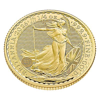 2026 1/4oz Britannia Gold Coin angle front