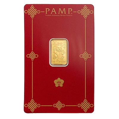 PAMP Lucky Cat 2.5g Gold Bar front