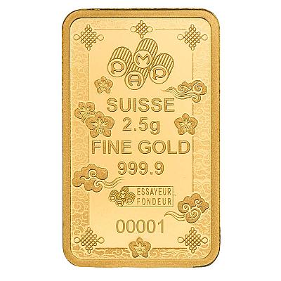 PAMP Lucky Cat 2.5g Gold only bar back
