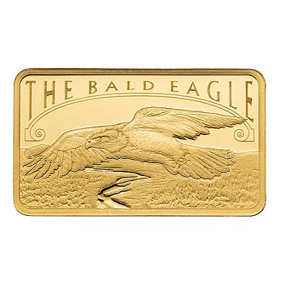 PAMP 5g Gold Bar - America The Free Bald Eagle exc sleeve front