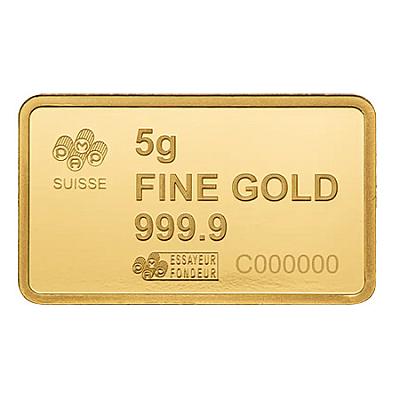 PAMP 5g Gold Bar - America The Free Bald Eagle exc sleeve back