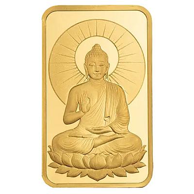 PAMP Buddha 5 Gram Gold Bar exc sleeve front