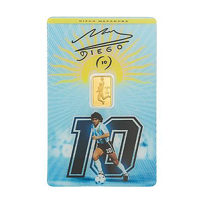 PAMP Suisse Diego Maradona Hand of God 1g Gold Bar front