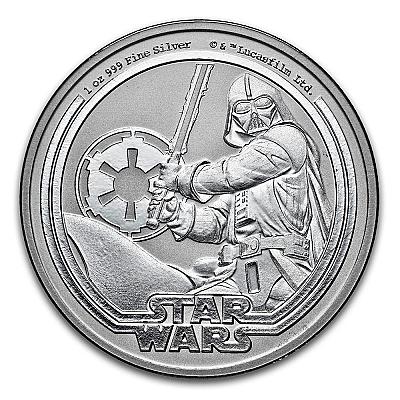 2026 Star Wars Darth Vader 1oz Silver Coin front
