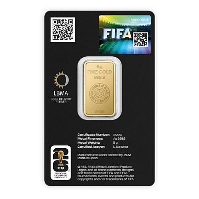 FIFA World Cup 26 5g Gold Bar back