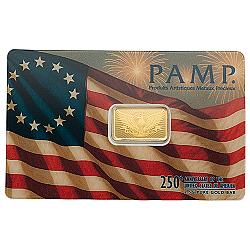 PAMP Suisse 250th Anniversary of the USA Heraldic Eagle 2.5g Gold Bar
