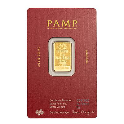 PAMP Suisse Arabian Camel 5g Gold Bar back