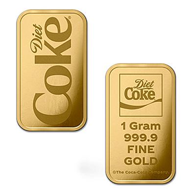 PAMP Diet Coke 1g Gold Bar exc packaging back