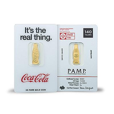 AMP Suisse Coca-Cola 140 Years 5g Gold Bar