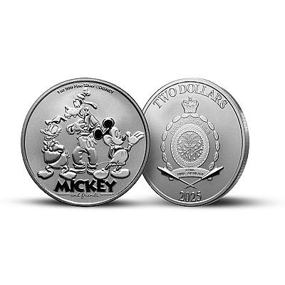 1oz Silver Coin — Disney: Mickey & Friends front and back