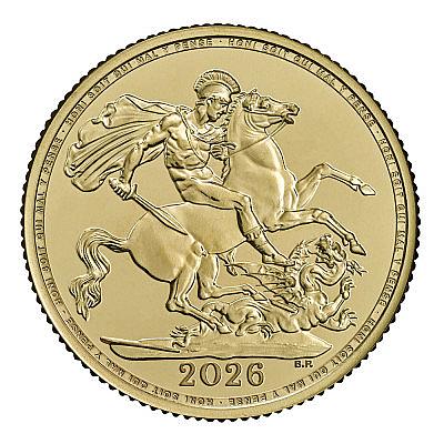 2026 Full Gold Sovereign Coin front