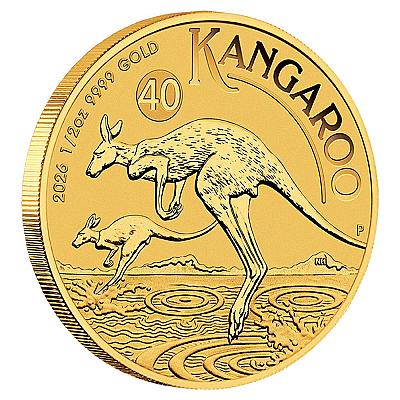 2026 1/2oz Australian Nugget Gold Coin front angle