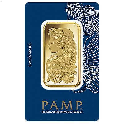 PAMP 100 Gram Gold Bar - Front