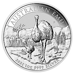 2021 1oz Perth Mint Emu Silver Coin