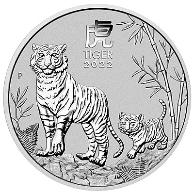 2022 1/2oz Perth Mint Lunar III Tiger Silver Coin