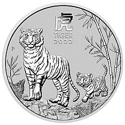 2022 1/2oz Perth Mint Lunar III Tiger Silver Coin