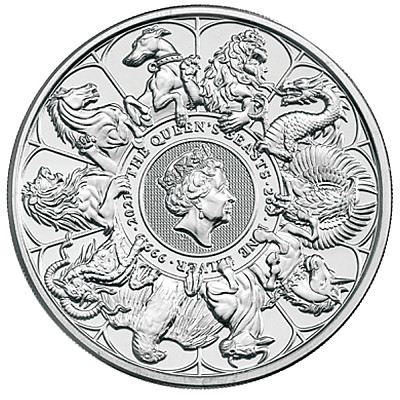 2021 2oz Royal Mint Queen's Beasts Completer Silver Coin