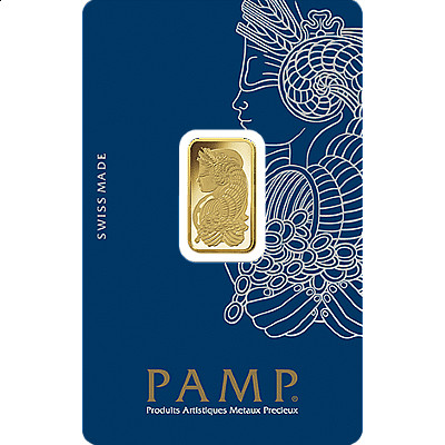 PAMP 5 Gram Gold Bar - Front